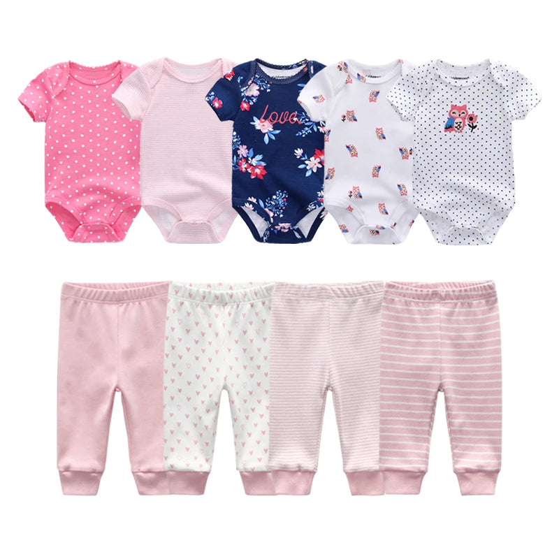 Baby Boy & Baby Girl Bodysuit Set