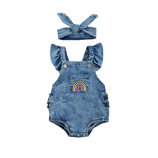 Denim Romper & Headband