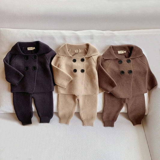 Knitted Cardigan & Pants Set